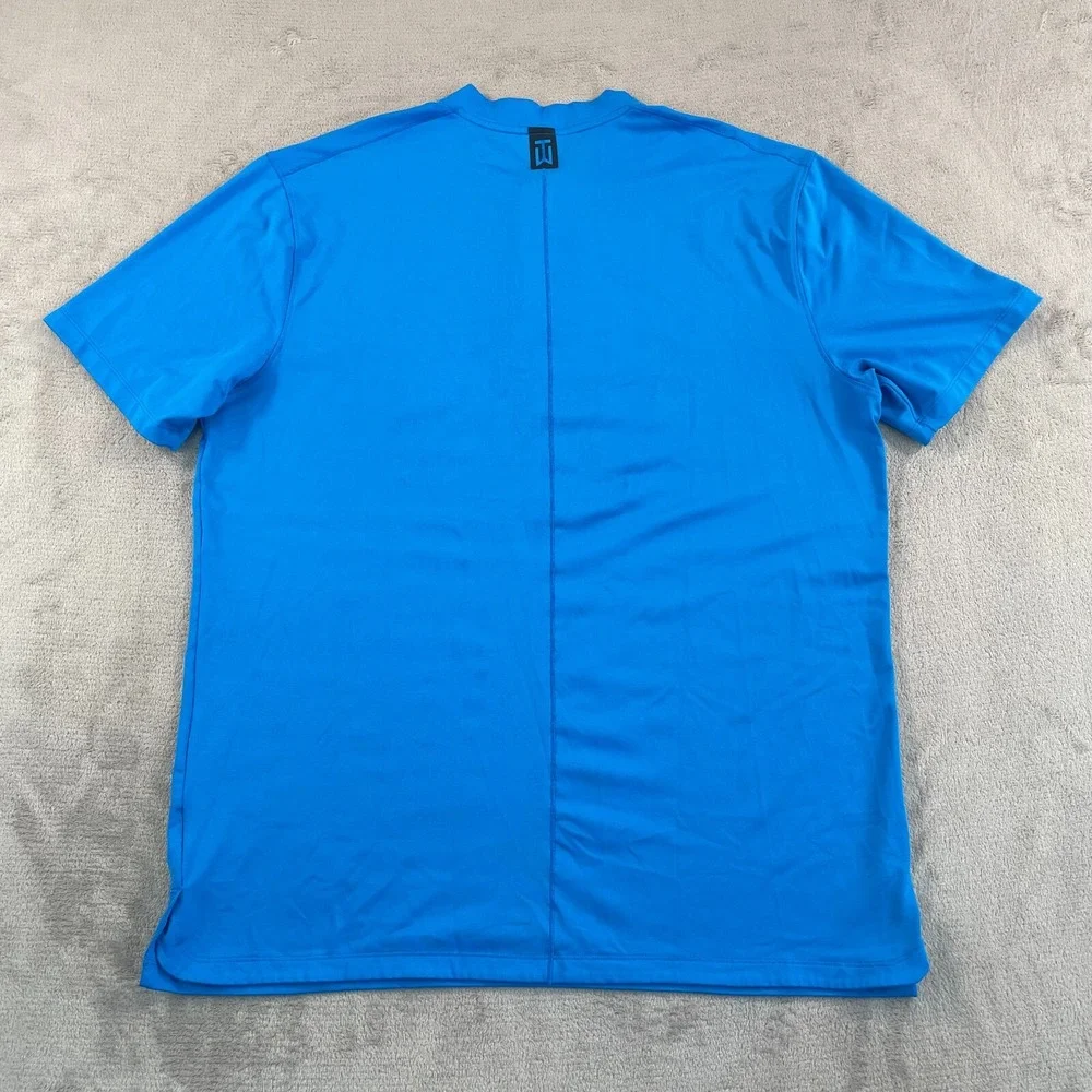 Nike Tiger Woods TW Dri-Fit Vapor Golf Blade Polo Men Large Blue Performance NEW - Picture 4 of 8